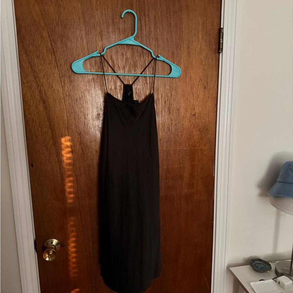 Eileen Fisher Dark Grey Silk Dress